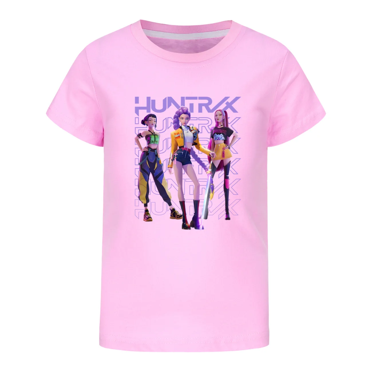 

Summer Girls KPop Demon Hunters Huntrix T-shirt Boys Children Birthday T Shirt Cotton Tee Fashion Short Sleeve Clothing Kids
