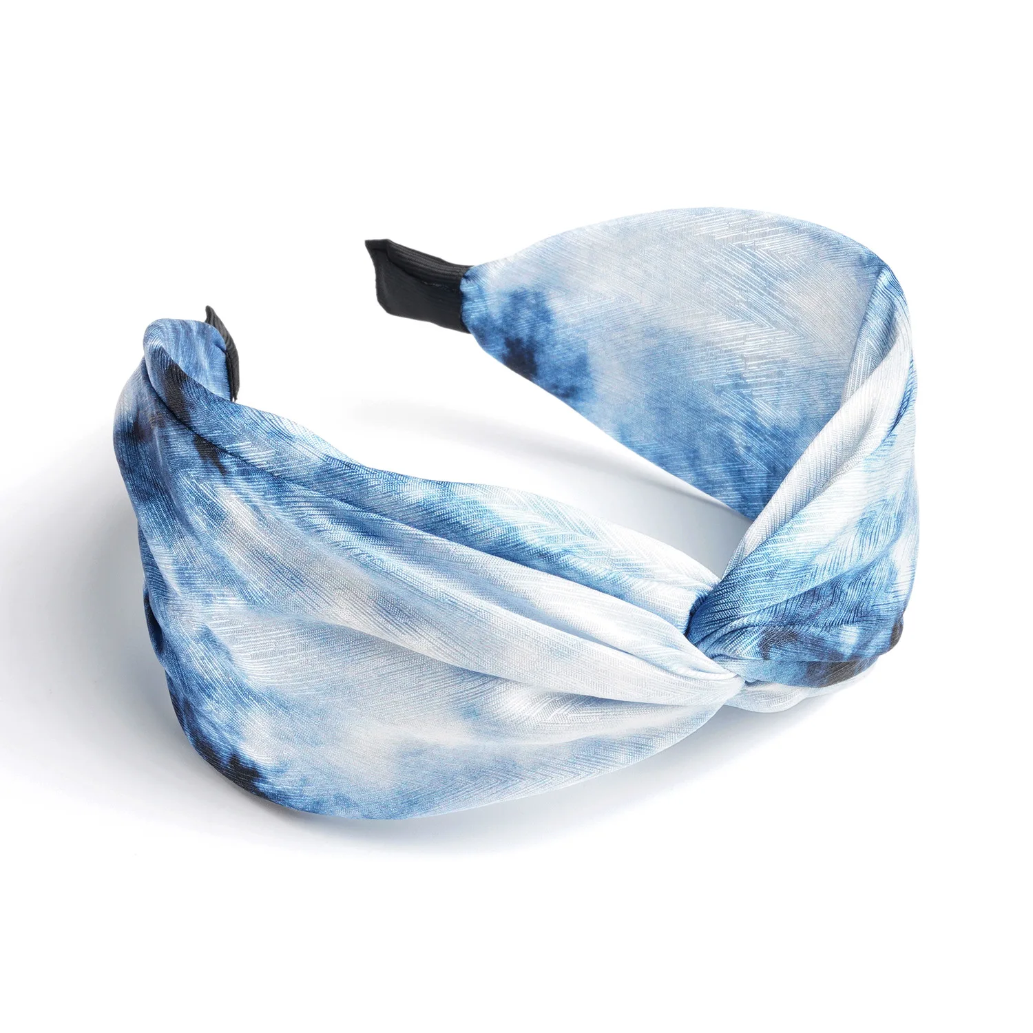 

Богемная широкая повязка на голову с узлом, в технике тай-дай, с цветочным и ботаническим принтом для женщин