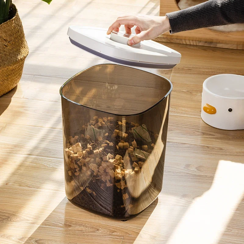 for Wholesale Large Vacuum Pet Food Storage Airtight Dry Bucket 10KG Food Storage Container For Dog Cat Small Animals With Cup