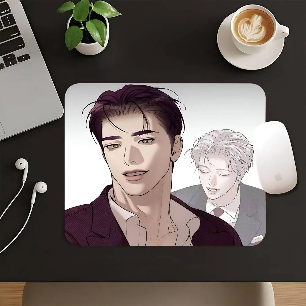 Anime Dooshik And Jooha Mousepad Small LockEdge Mouse Pad For Gamers Computer Desk Pad Rectangular Anti-slip Rubber