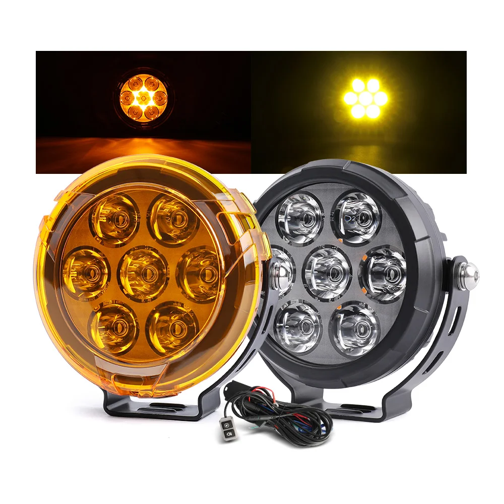 7 Led Fog 120W 70W Aux GR Motorcycle Auxiliary Light With Switch Wire Harness For BMW Motorcycle