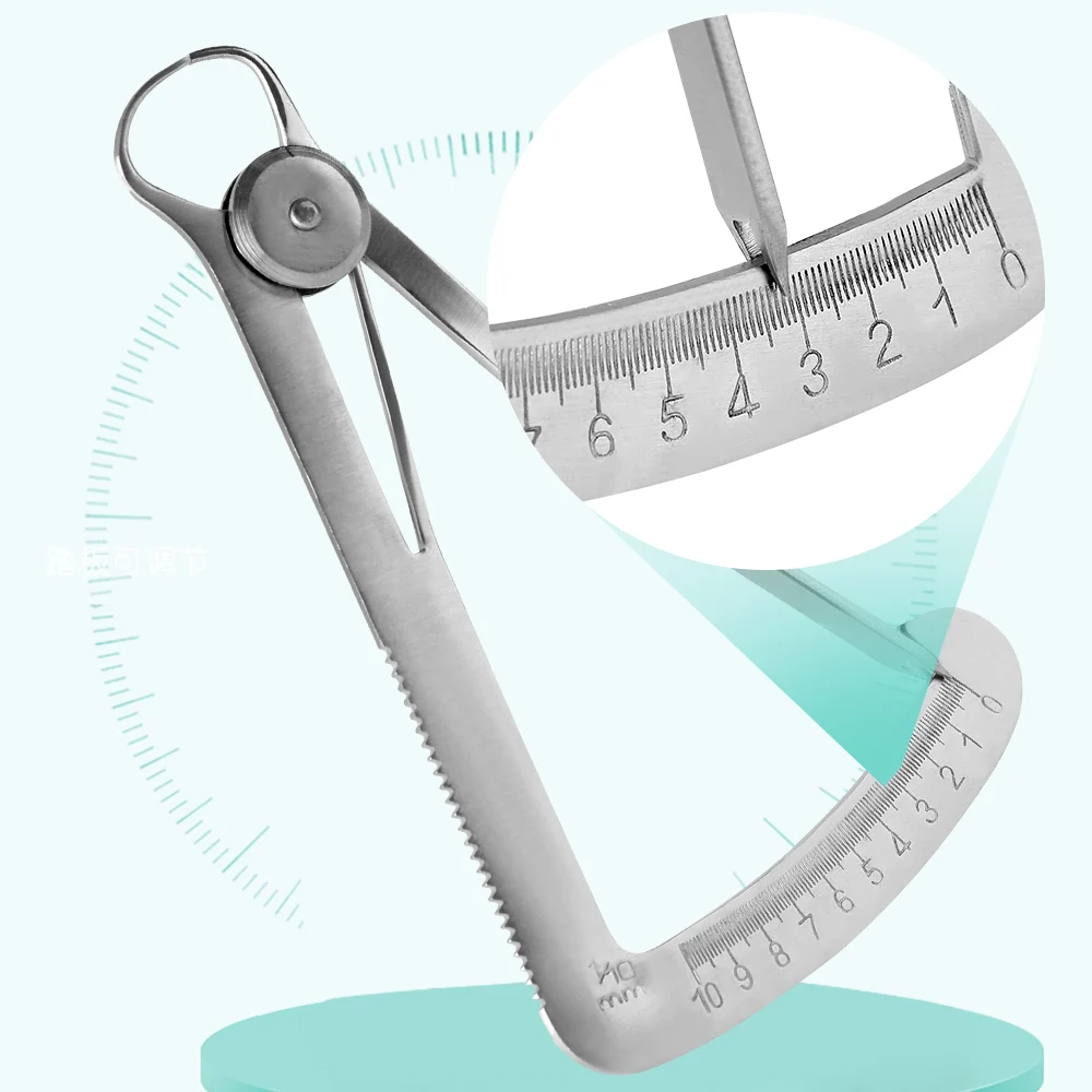 Dental Gauge Caliper Surgical and Wax Caliper Stainless Steelmeasure Range 0-10mm