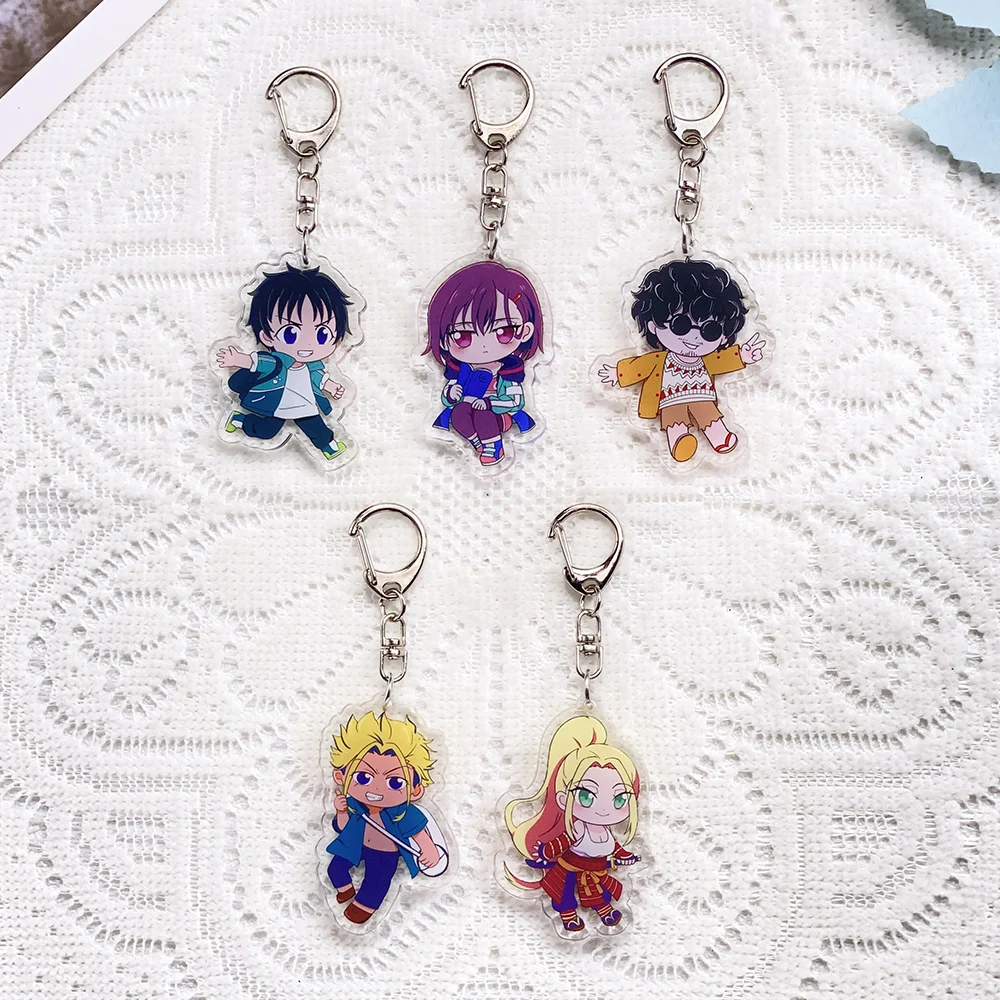 5 Piezas Llaveros de Acrílico de Personajes de Anime Zom 100, Colgantes para Bolsos y Mochilas, Adornos Divertidos, Regalos para Amigos