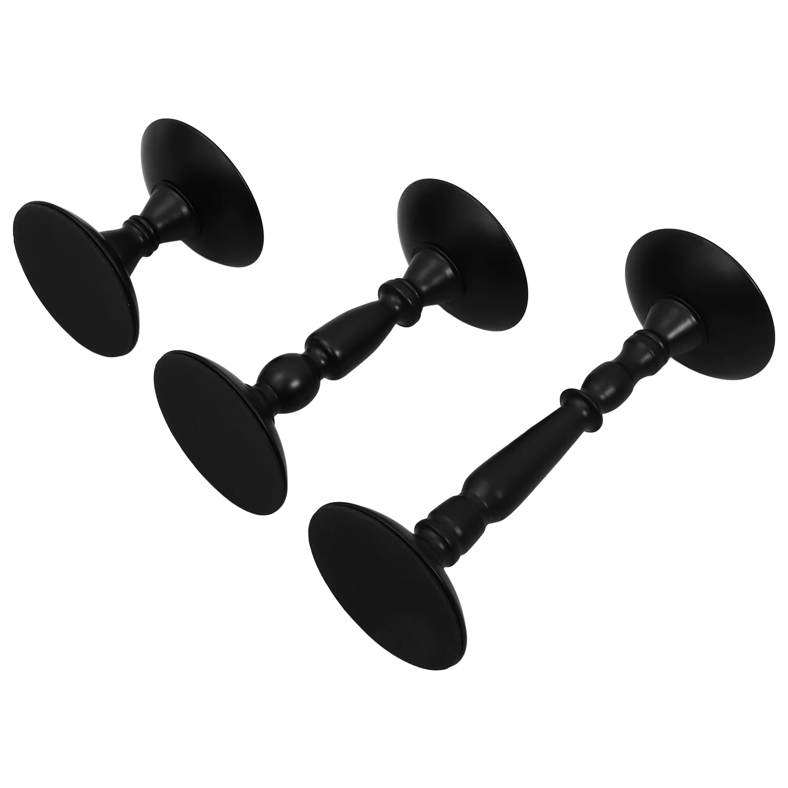 

3pcs Iron Holders Black Retro Candlestick Holders Vintage Decor Taper Candles Party Wedding Centerpiece