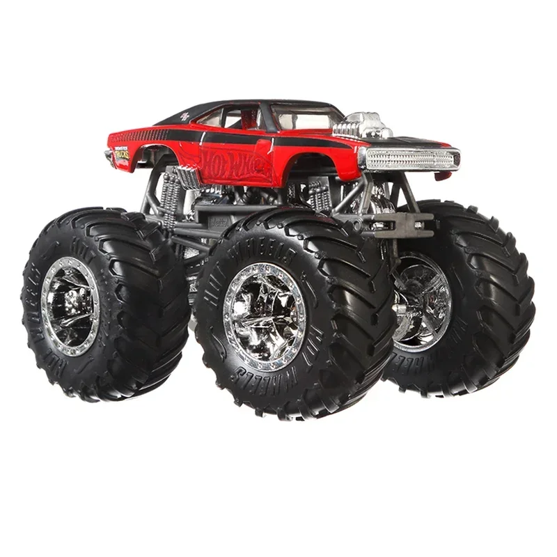 Original Hot Wheels Monster Trucks Maker Diecast 1:64 pie grande coche gigante ensamblable colección de modelos de Metal juguetes para niños regalo