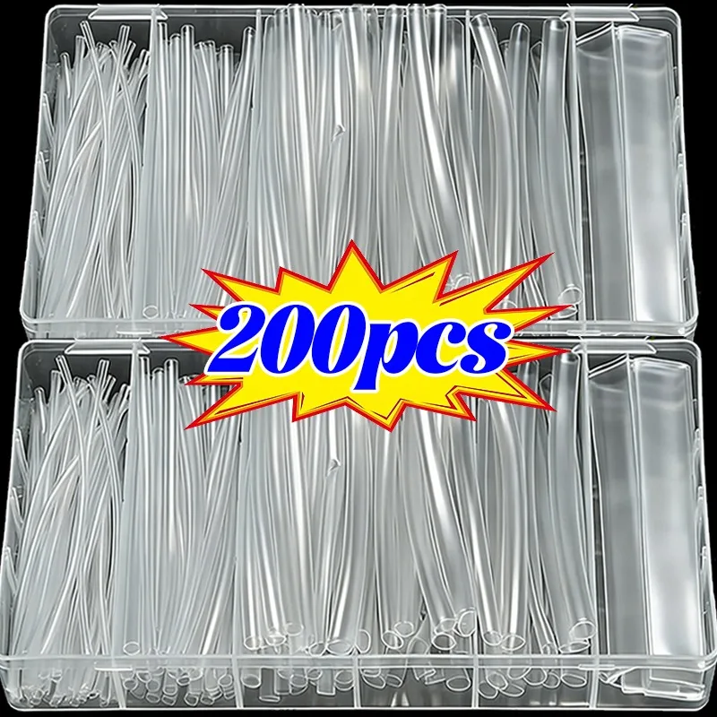 

Прозрачная термоусадочная трубка 2:1, изоляционные кабельные втулки, термоусадочные трубки, огнестойкая защитная оболочка для обмотки проводов