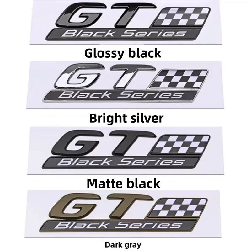 3D ABS GT Black Series Logo Emblem Badge Decals Sticker For Mercedes Benz AMG C E S Class GT53 GT43 GT63 GT35 A35 W211 W212 W222