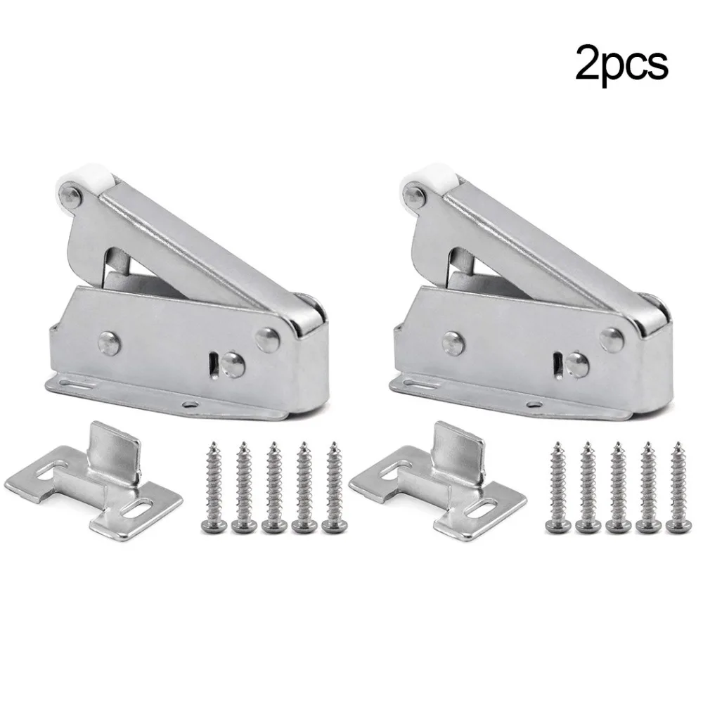 Cabinet Door Push To Open Latches Mini Touch Release Catches for Wardrobe Cupboard Drawers Spring Loaded Self-Pop Open Mechanism