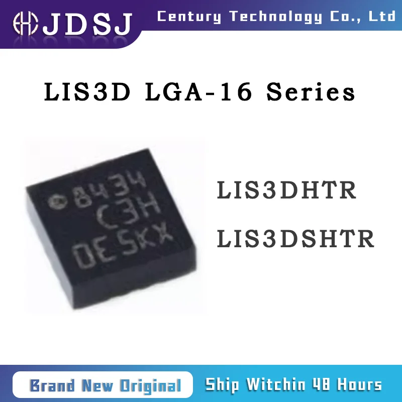 10PCS LIS3DHTR LIS3DSHTR ACCEL 2-16G I2C/SPI 16LGA Brand New Original IC Chip