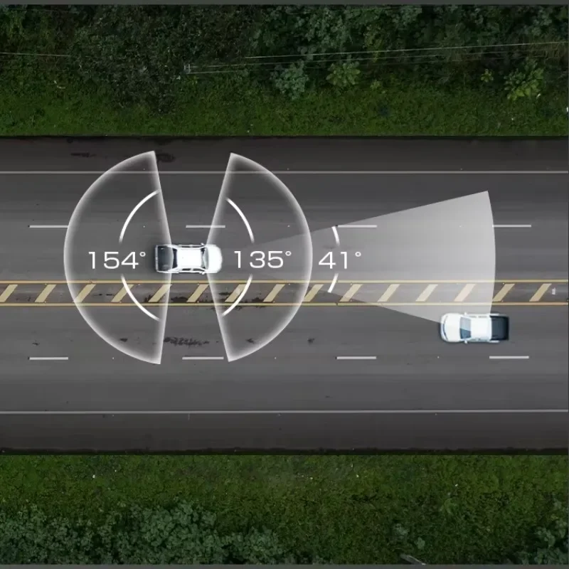 AKEEYO Telecamera per auto 3 vie Smart Ai Specchio Bsd Adas 3 lenti Dashcam con Wifi