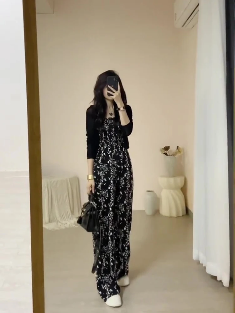 faionable-retro-sportswear-set-summer-outfit-women's-two-piece-suit-cotton-youthful-gingham-print-overalls-and-top-ensemble