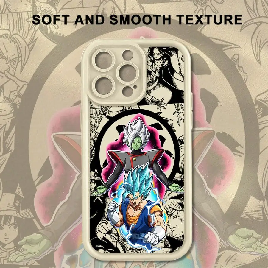 เคสโทรศัพท์สำหรับ iPhone 15 16 14 Plus 17 Air XR 13 12 11 Pro Max XS Max 16e แบบนิ่ม ลายดราก้อนบอล โกคู ซามาสสุดเท่