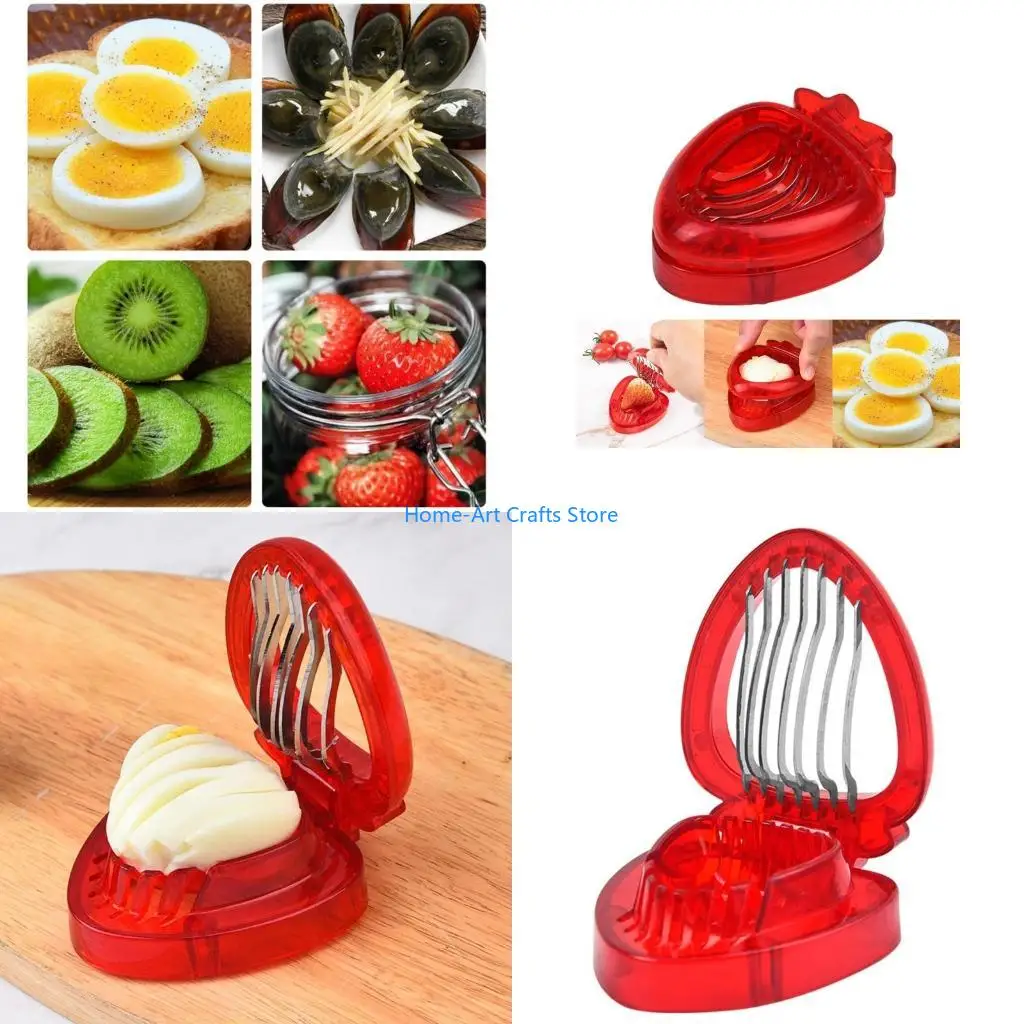 Y3NA Stainsless Steels Wire Slicers Tool Portable Hard Boiled Eggs Cutter Durability