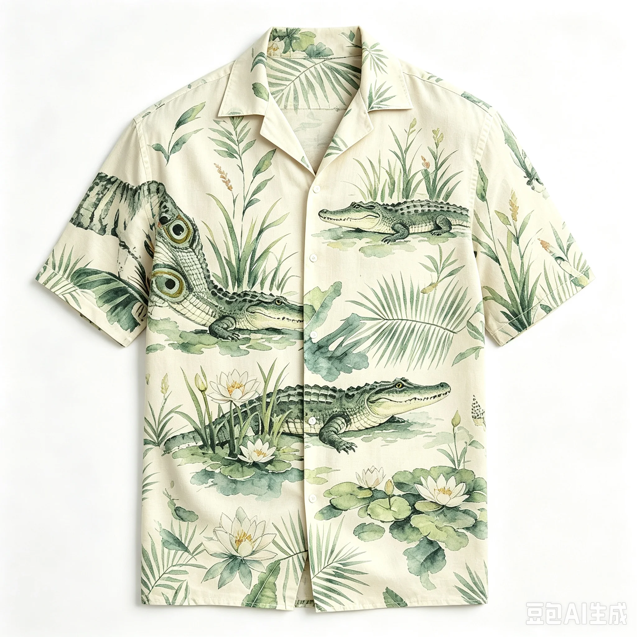 Men's Tropical Parrot Print Short Sleeve Shirt, Casual Hawaiian Style Button-Up, Floral Leaf Accent Spring Summer Daily Wear