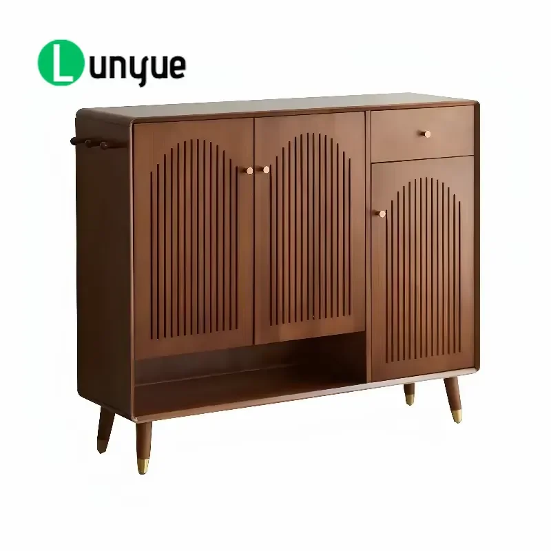 Modern Wooden Shoe Cabinet with Dust Cover Strong Space Saving Storage Furniture for Living Room Home Organization
