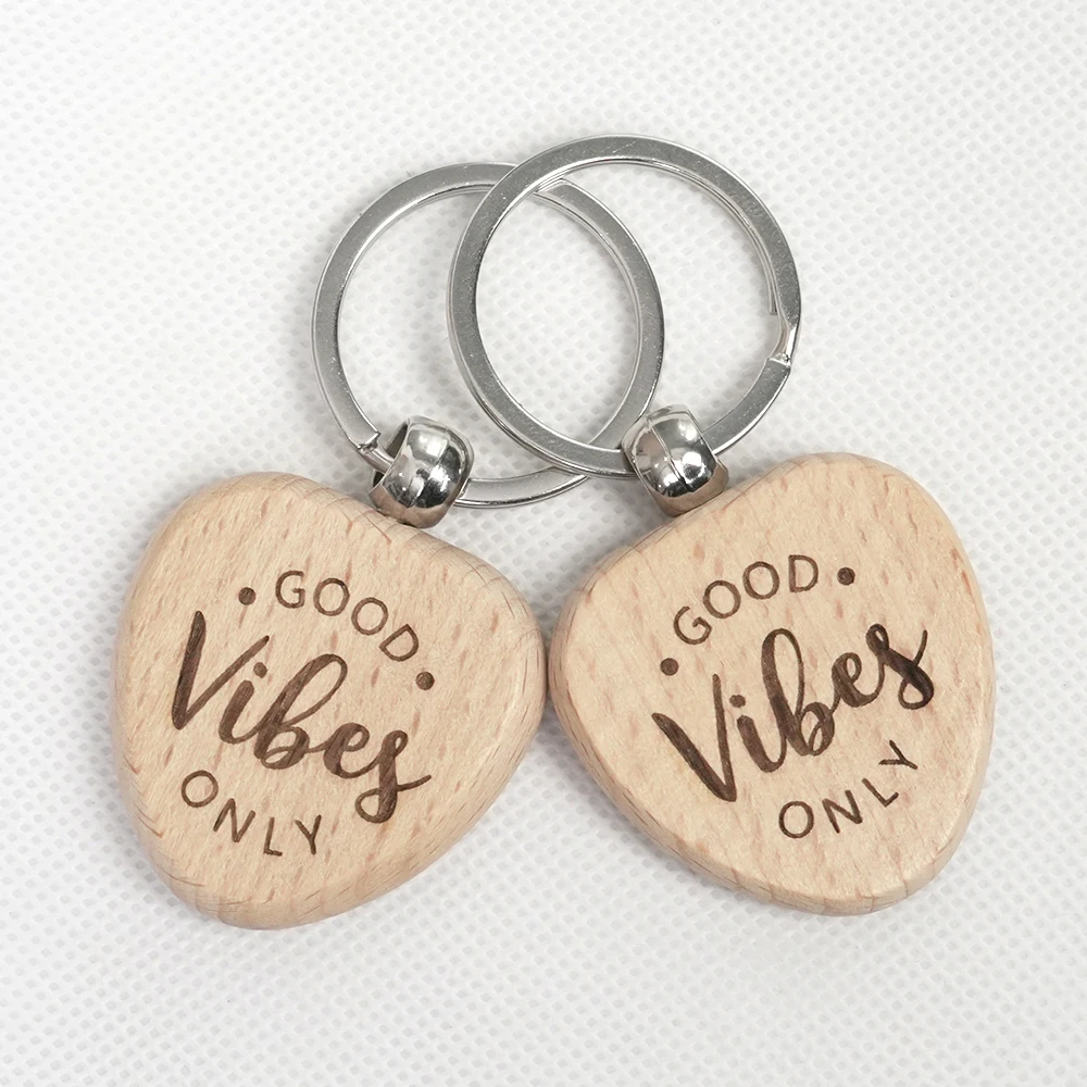 AlgoLaser الليزر بمناسبة النقش المواد عدة اختبار الليزر قطعة 1 قطعة سلسلة مفاتيح خشبية الحرف اليدوية شعار تصميم الخشب الرقائقي المفاتيح #4