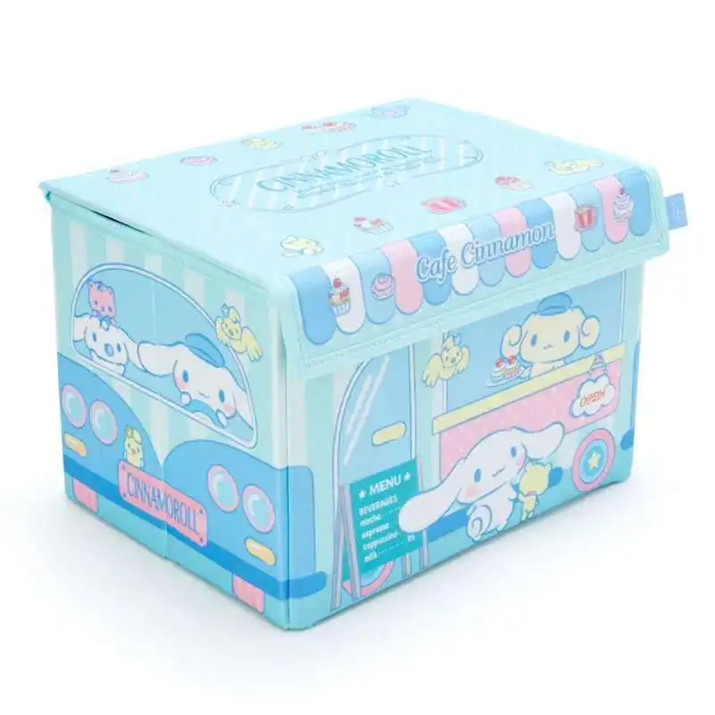 Kawaii Sanrio Storage Box Anime My Melody Large Foldable Storage Box Toy Square Bedroom Clothes Organizer Sundries Basket Gifts