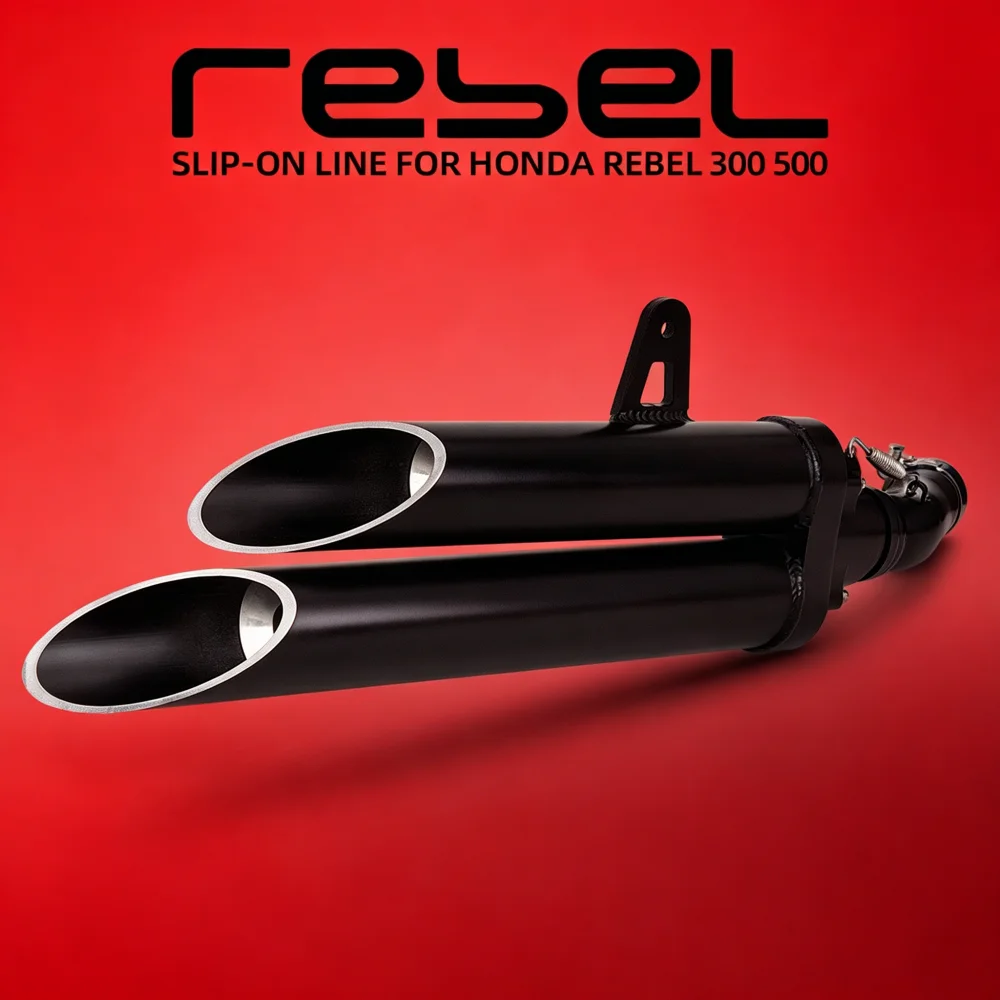 For HONDA Rebel 500 Rebel 300 CMX500 CMX300 Motobike Exhaust Slip on Line Muffler with DB Killer Moto Mid link Pipe Accessories