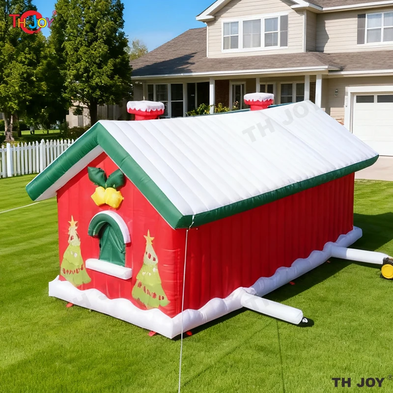8x4m opblaasbaar kersthuis kerstfeesttent Santa's Grotto tent voor vakanties