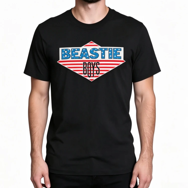Vintage Beastie Boys T shirt Retro American Flag Diamond Graphic Tee Short Sleeve Gift for Hip Hop Rock Music Y2k Top Harajuku