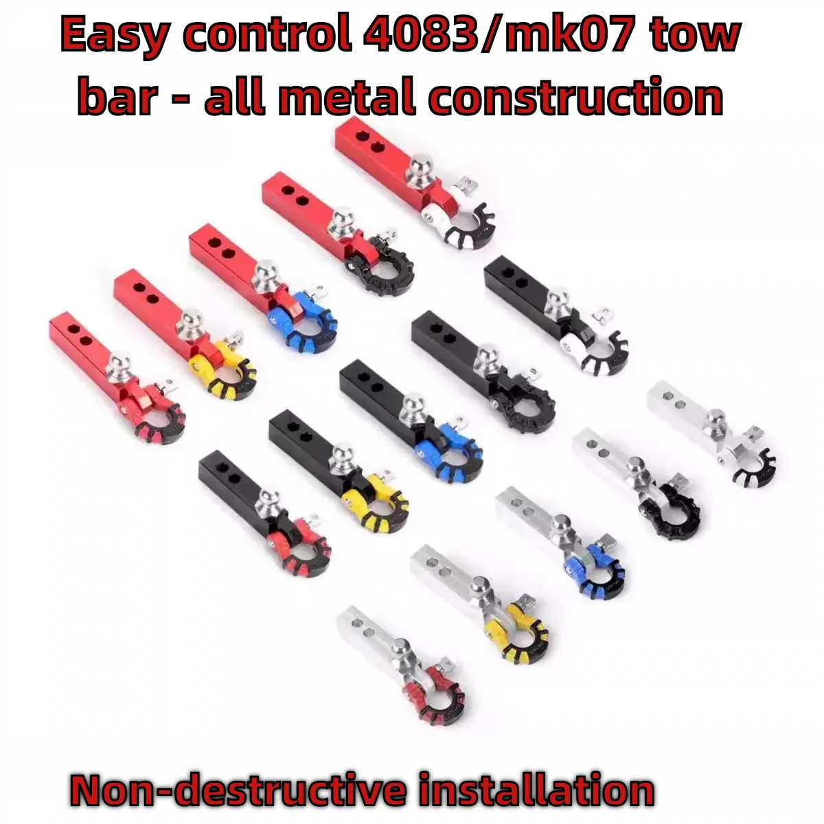 MK07 YK4083 YK4107 Universal Metal Trailer Hook Trailer Buckle Non destructive Installation