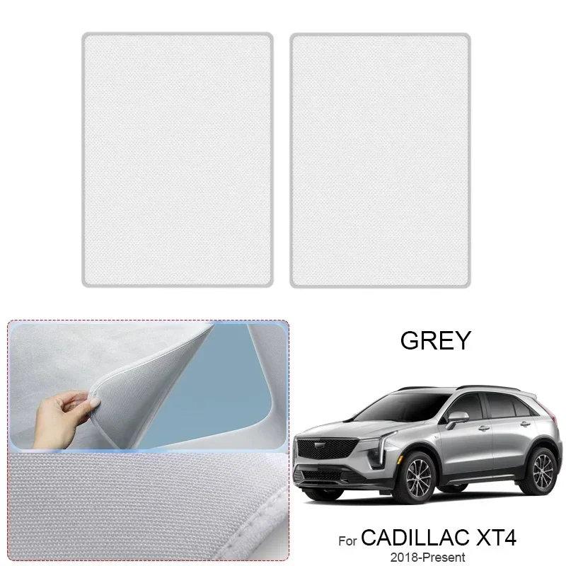 Car Suede Fabric Anti-uv Electrostatic Adsorption Sunroof Sunshade For CADILLAC XT4 2018-Present Heat Insulation Skylight