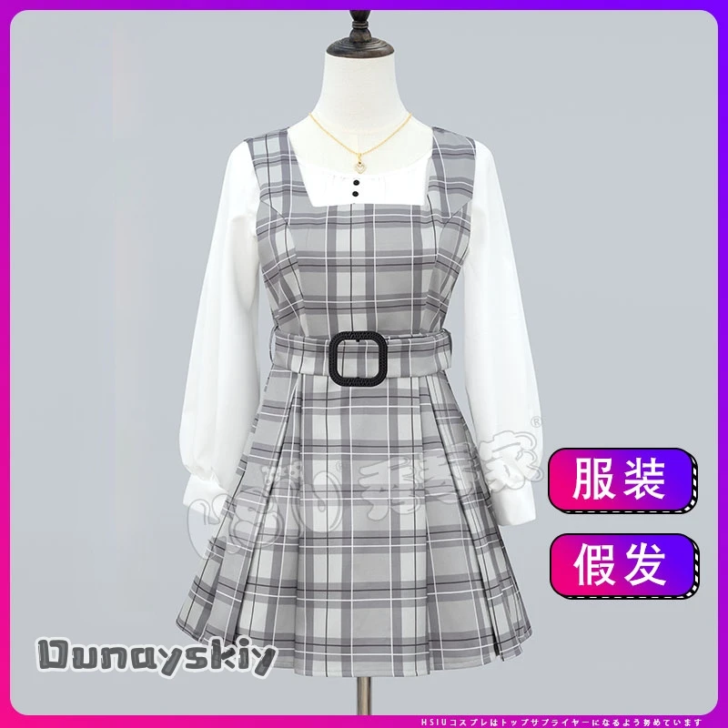 أنون شيهايا تأثيري حلي الصيف منقوشة فحص لوليتا فستان الشمس أنيمي بانج حلم انها MyGO لعب الأدوار الدعاوى فساتين حريمي