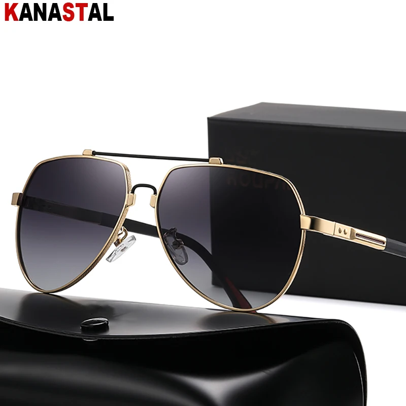 Men\'s Polarized Sunglasses UV400 Fashion Pilot Sun Glasses Male Metal Eyeglasses Frame Driving Flying Fishing Cyling Eyewear