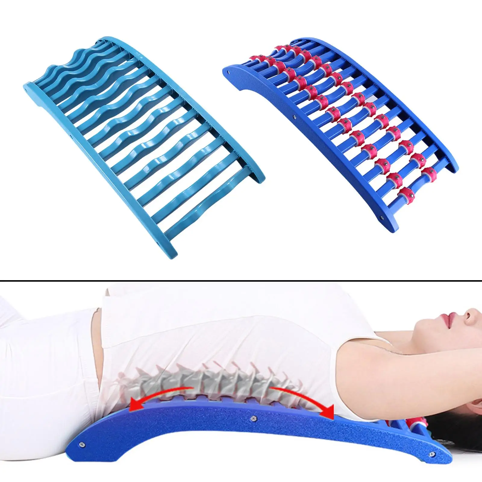 Lower & Upper Back Stretcher Spine Deck Relax Traction Device,