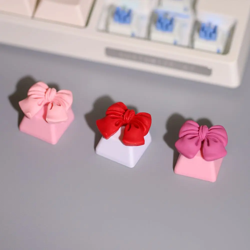 1PC Bowknot Cute Keycaps DIY Cross Axis Mechanical Keyboard Keycap Decoration Accessories Best Gift For Friends