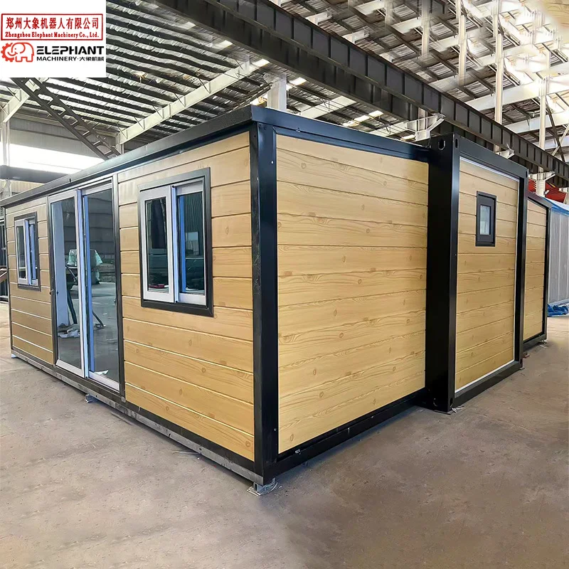40Ft Luxury Modern Folding Expandable Prefabricated House 20Ft Hurricane Proof Insulated Movable Prefab Home