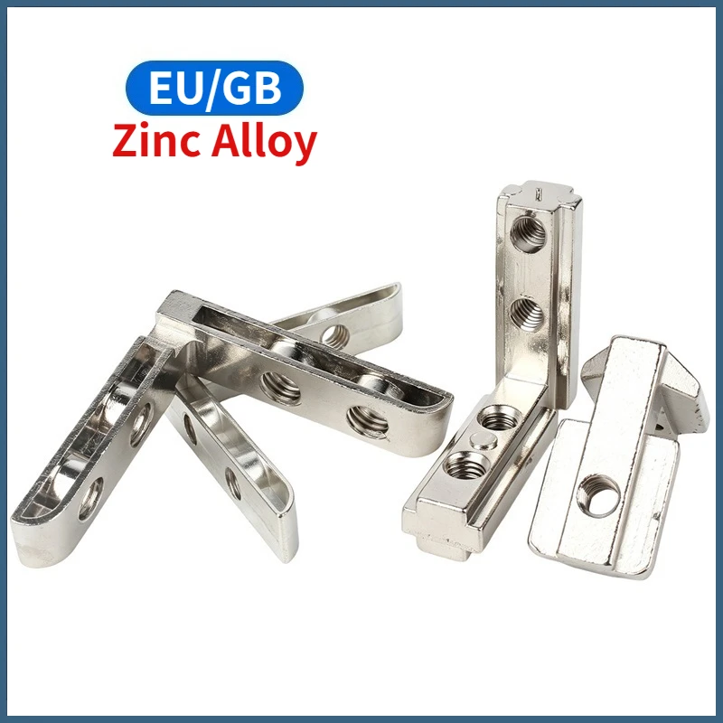 T Slot L-Shape Interior Corner Connector Joint Bracket for 2020 3030 4040 4545 1530 2040 EU/GB Aluminum Profile with Screws