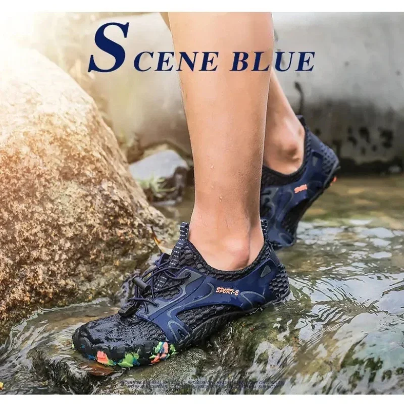 Outdoor Sneakers Non-slip Hiking Shoes For Men Women Walking Trekking Aqua Shoes Unisex Breathable Mesh Upstream Beach Barefoot