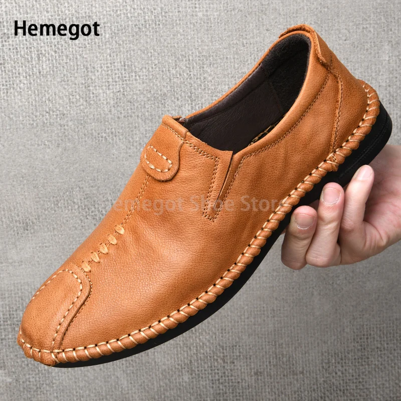 

Men's Business Casual Leather Shoes Slip-On Leather Shoes Soft-Soled Moccasins All-Match Breathable Genuine Leather Men's Shoes