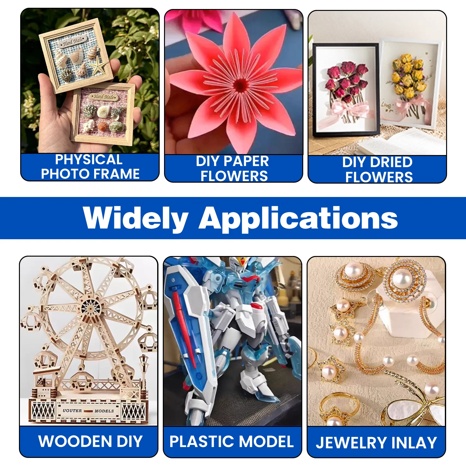 Adhesivo fuerte, DIY manual, adhesivo seco instantáneo de tres segundos, adecuado para madera, metal, plástico adhesivo multifuncional, transparente a baja temperatura anti-envejecimiento, duradero sólido no cae,