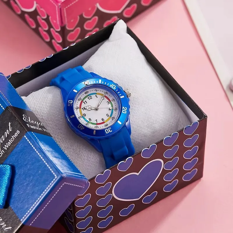 Children Kids Summer Waterproof Shockproof Durable Jelly Strap Analog Quartz Watches for Boys Girls Fashion Sports Student Gifts
