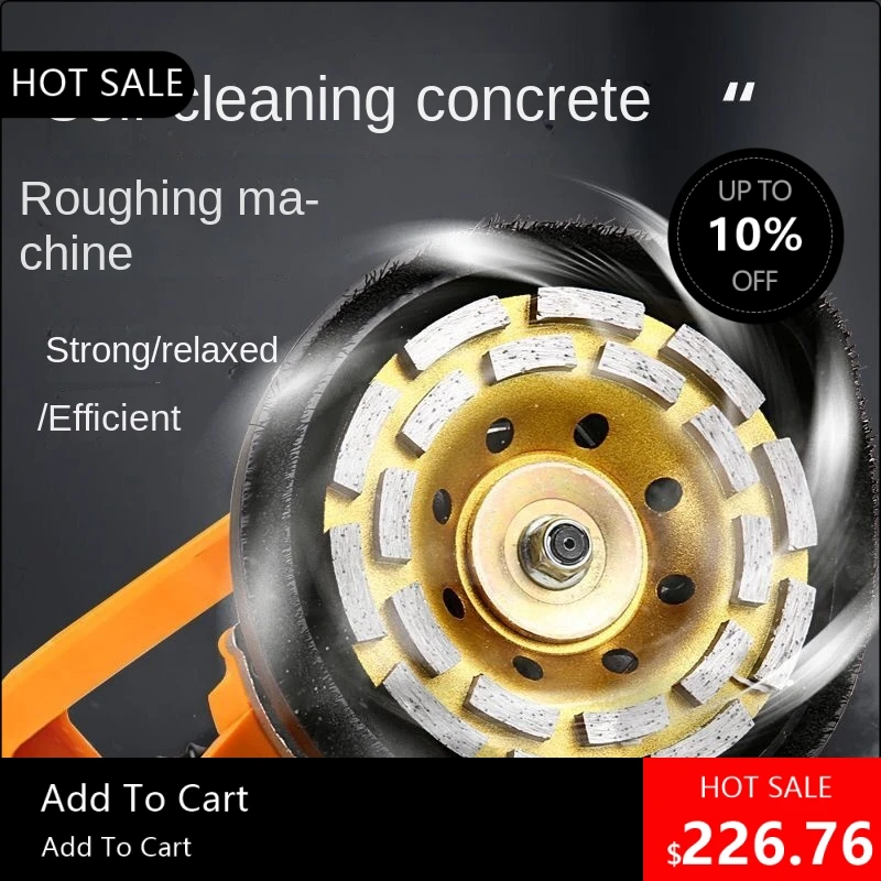 818003 Useful Brushless Wall Mill Rough Planer 1980W 2.2M Rod Self-Priming Dust Removal Grinding Polishing Machine