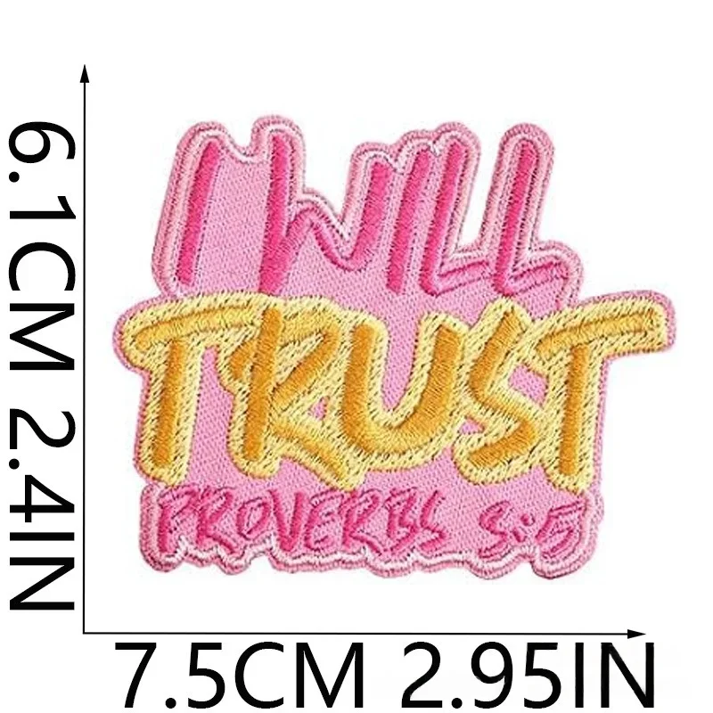 Label Ironing Bag/hat/cloth English Alphabet Set Ephesus Decoration Trust Jesus Patch 1/10PCS Sticker Cloth Sticker Redemption - view 5