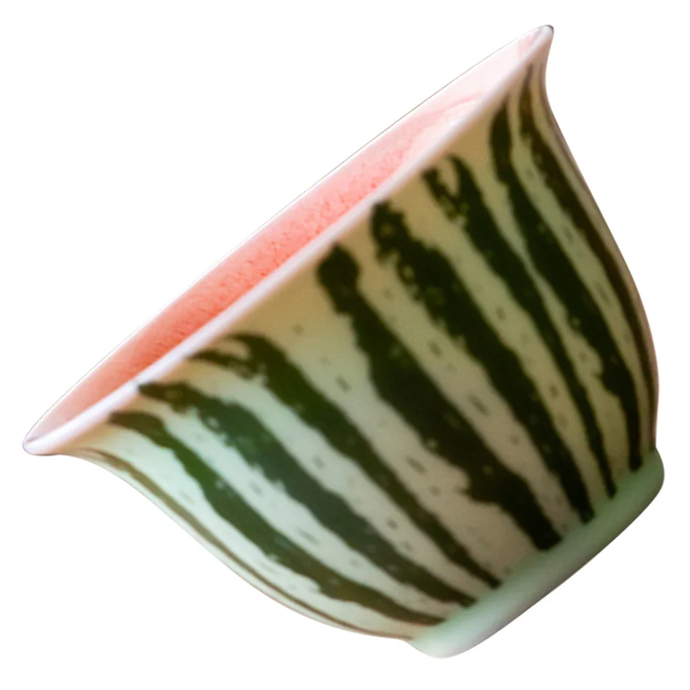

Chinese Ceramic Tea Cup Watermelon Design Rounded Mouth Cup for Families Guests Portable Home Office Enjoyment