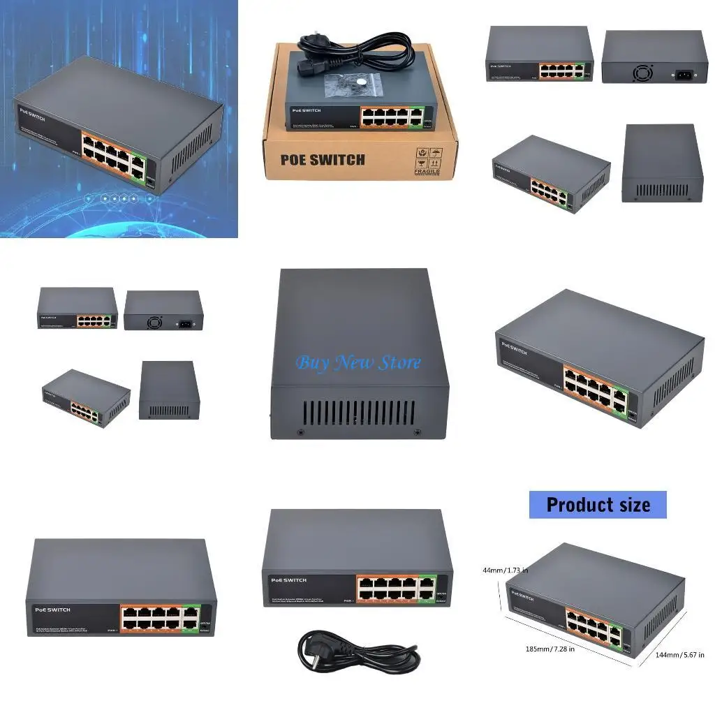 

20CE 10 Port Gigabit Ethernet Switching Featuring 8 PoE+ Port and 2 Uplink Port for Connectivitys