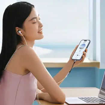 Kabel AUX s 8 pinů na 3,5 mm jack pro iPhone 14 13 12 11 Pro Max IOS 14 samec-samice, konektor pro sluchátka, audio rozbočovač 10 nejlepší prodej 8pinový 3,5mm jack - №1