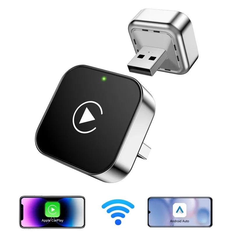 2026 Hot CarPlay/Android Auto Adapter Wired to Wireless Dongle for Apple & Android Plug and Play Universal Car Accessory Newest