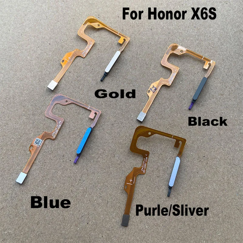 For Huawei Honor X6s Home Button Fingerprint Sensor Power Flex Cable Touch ID Sensor Home Buttons Smartphone