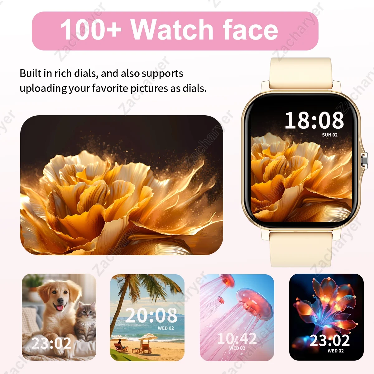 ساعة ذكية ساخنة، مكالمات/قرص لاسلكي، وضع رياضي متعدد، مناسبة للرجال والنساء، ساعات رياضية، لهاتف iPhone/Android #4