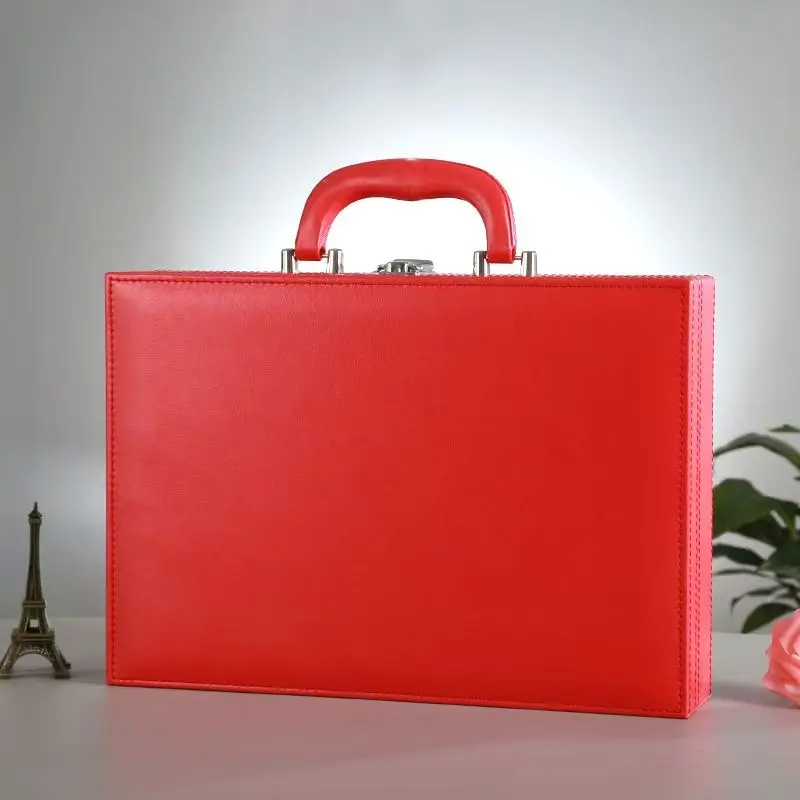 Universal COS Props for Comic Exhibition Handheld Box Retro Leather Game Card Book Storage Box 33X23X7CM
