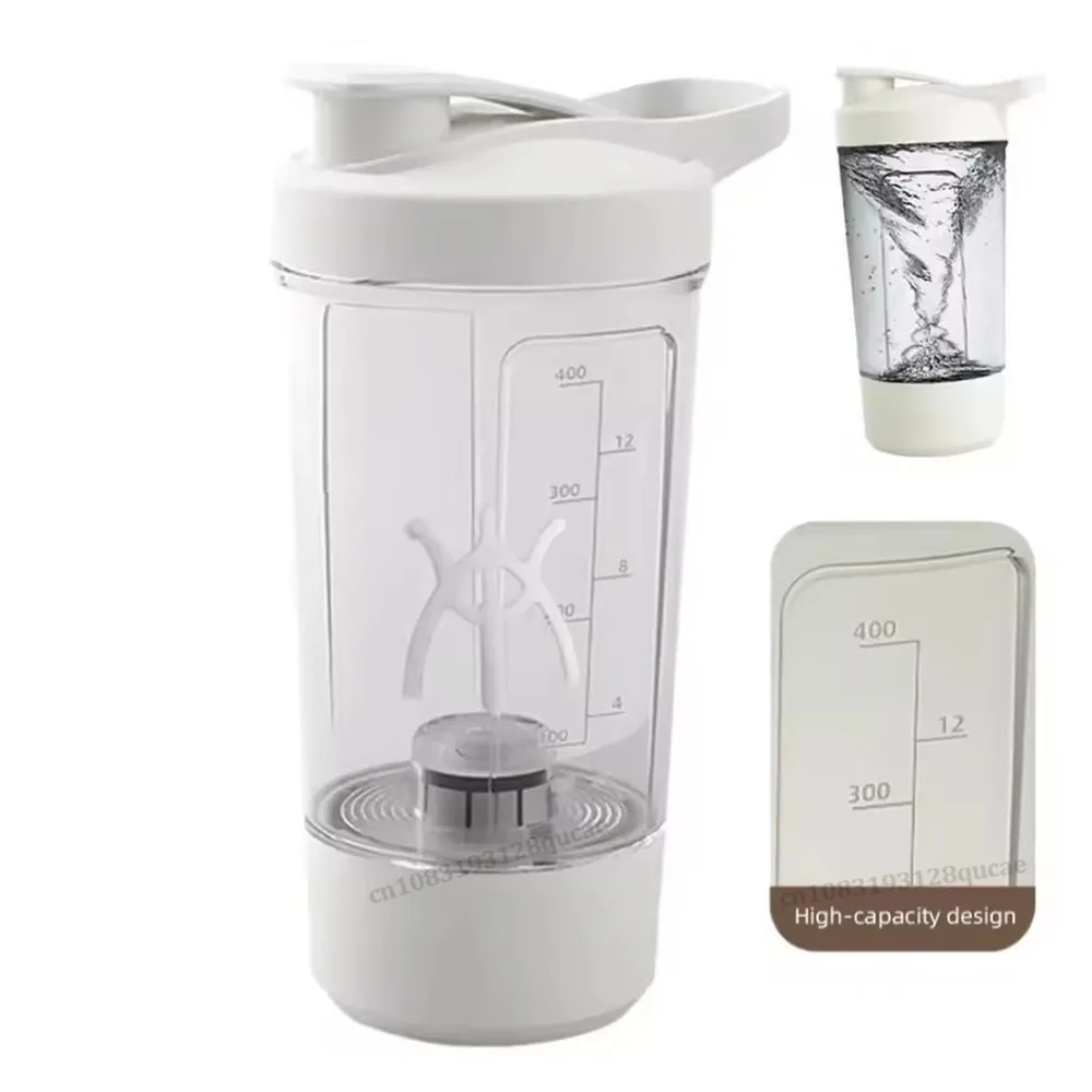 Electric Self Stirring Mug, Protein Powder Milkshake Shaker Bottle ,USB Charging Shaker Cup with Scale 15 Oz Water Cup, BPA Free