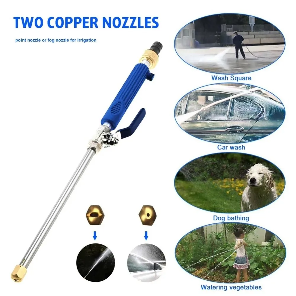 High Pressure Pressure Washer Wand Copper Nozzle Extendable Sprayer Washer Ergonomic Handle Dual Nozzle Garden Hose Nozzle