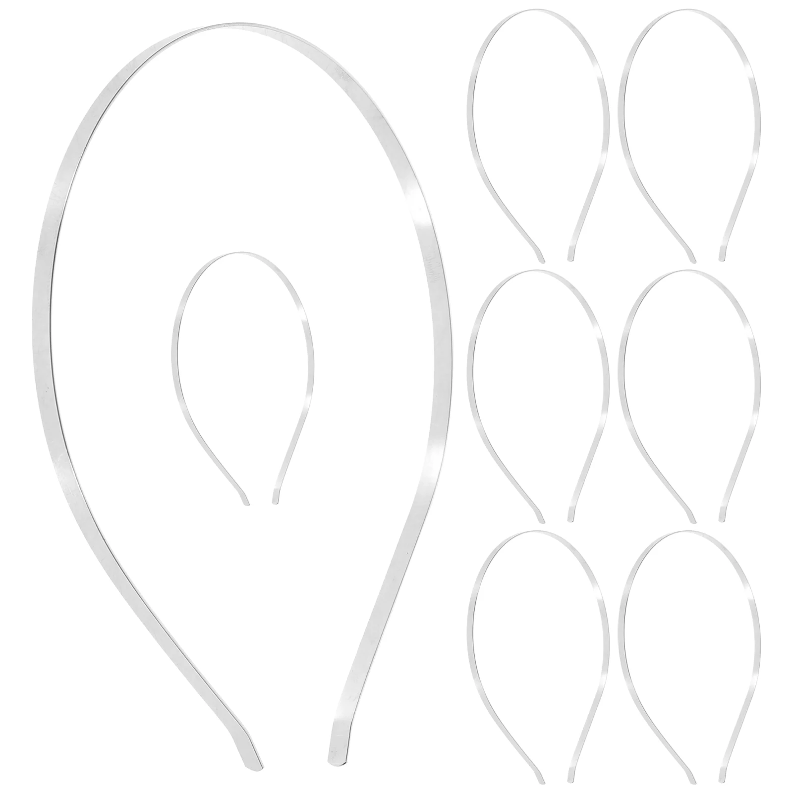 

50pcs Plain Hair Hoops Stainless Steel Headb s Silver 5mm Women DIY Craft Accessories Wedding Party Daily Use