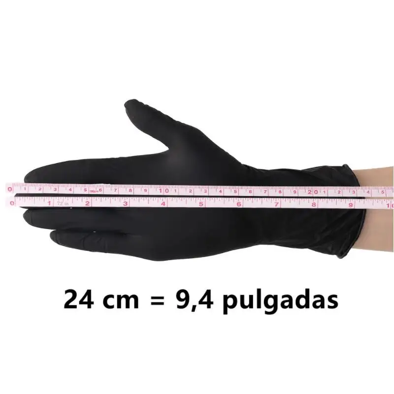 20/50/100 piezas guantes de nitrilo negro engrosado guantes desechables para la limpieza de peluquería impermeable lavavajillas guantes de tatuaje