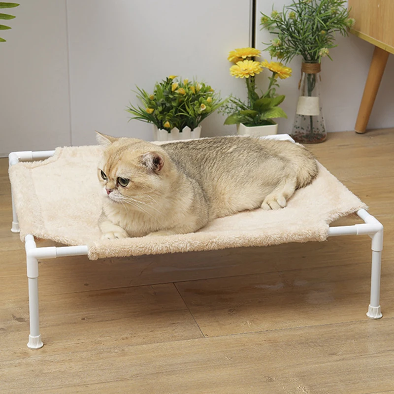 Breathable Cat Hammock Washable Cat Sleeping Mat Removable Plush Dog Bed for Small Dog Cat Supplies